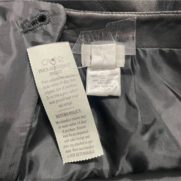 NEW Cache Size 8 Black Pencil Skirt Leather - Picture 6 of 6